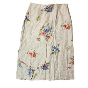 Marisa Christina Floral Pencil Skirt - Red and Blue